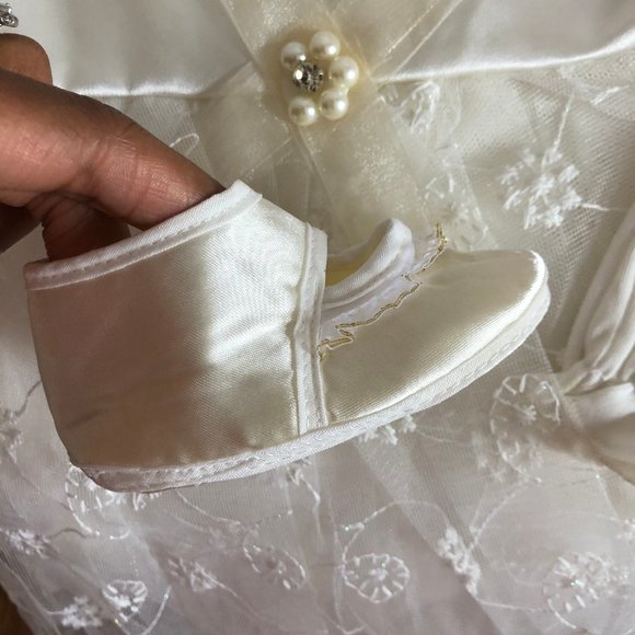 3-6 MONTHS BAPTISM/CHRISTENING BABY DRESS SET - Picture 6 of 8